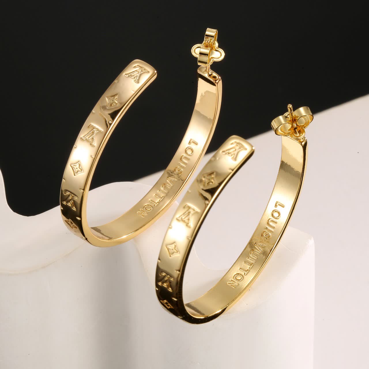 Louis Vuitton Gold Hoop Earrings